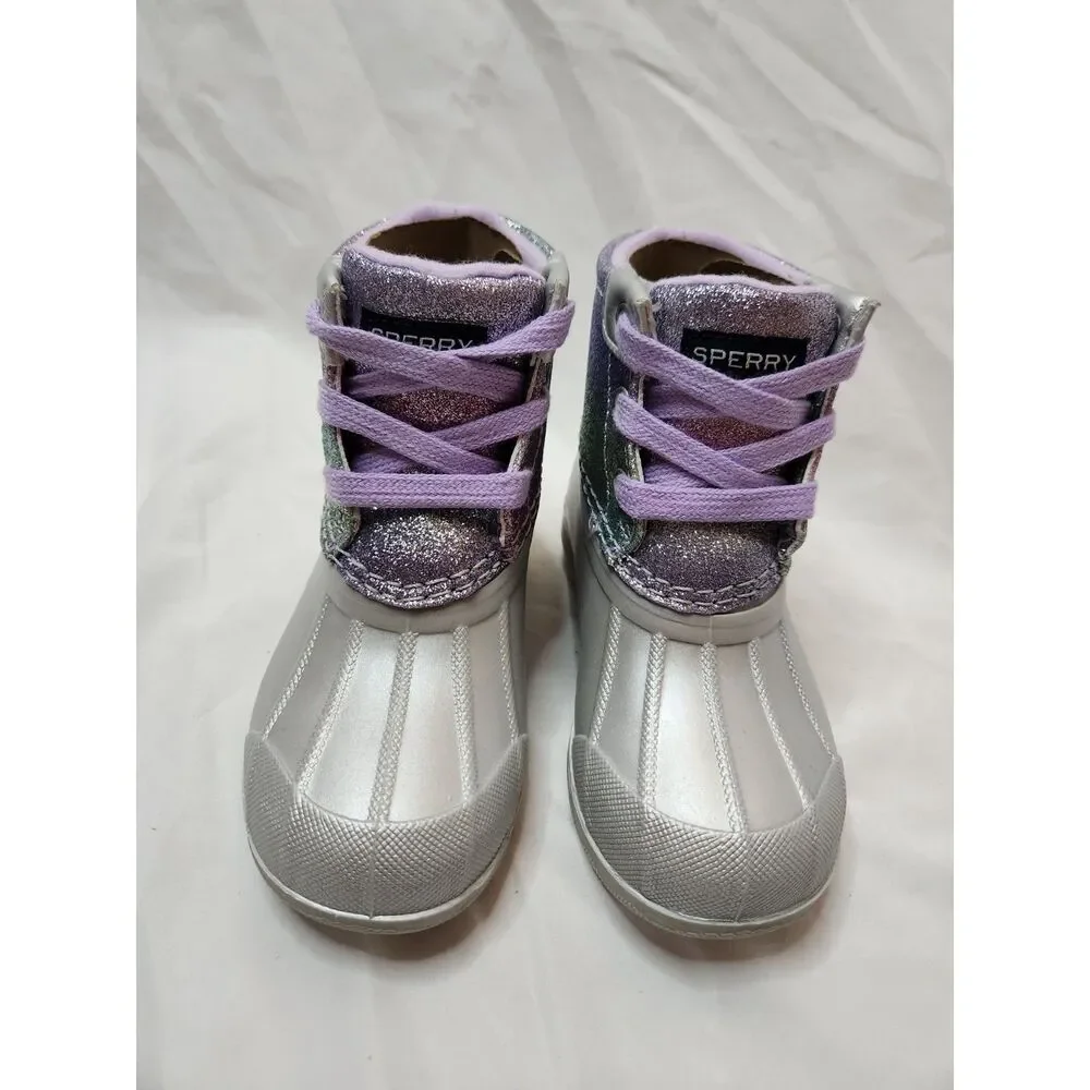 Sperry Port Boot Toddler Girl Size 6 Multicolor Shimmer